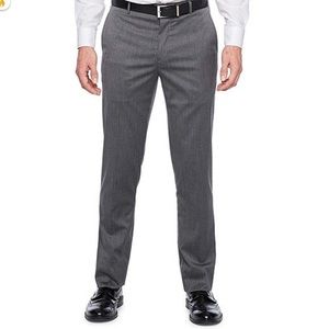 J.Ferrar Flat Front Grey Dress Pants